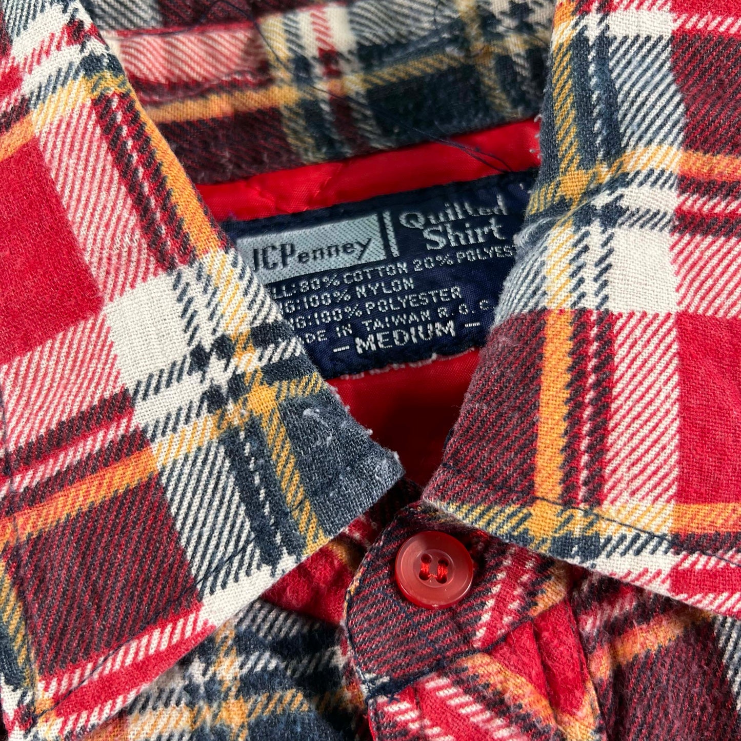 70s JcPenney Quilted Flannel Vest- M