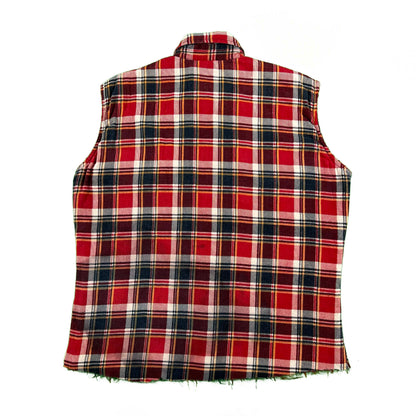 70s JcPenney Quilted Flannel Vest- M