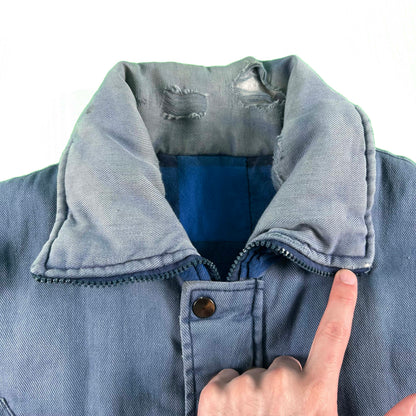 90s Sun Faded Plaid Lined Utility Vest- XL