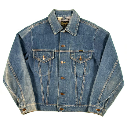 70s Wrangler Sun Faded Denim Trucker Jacket- M