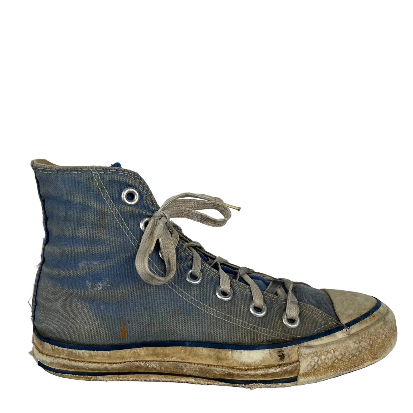 70s/80s Sun Faded Blue Made in USA High Top Converse- M's 4, W's 5.5