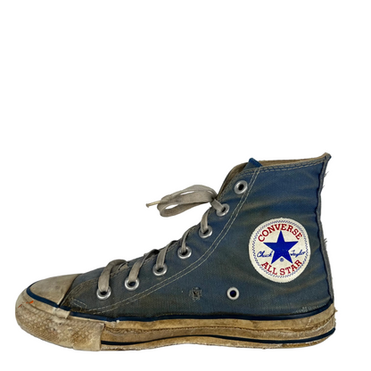 70s/80s Sun Faded Blue Made in USA High Top Converse- M's 4, W's 5.5