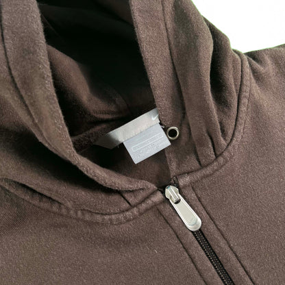 00s Nike Brown Sleeveless z/u Hoodie- XL