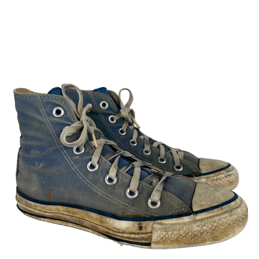 70s/80s Sun Faded Blue Made in USA High Top Converse- M's 4, W's 5.5