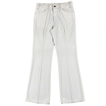 70s White Linen Levi's Flares- 34x32