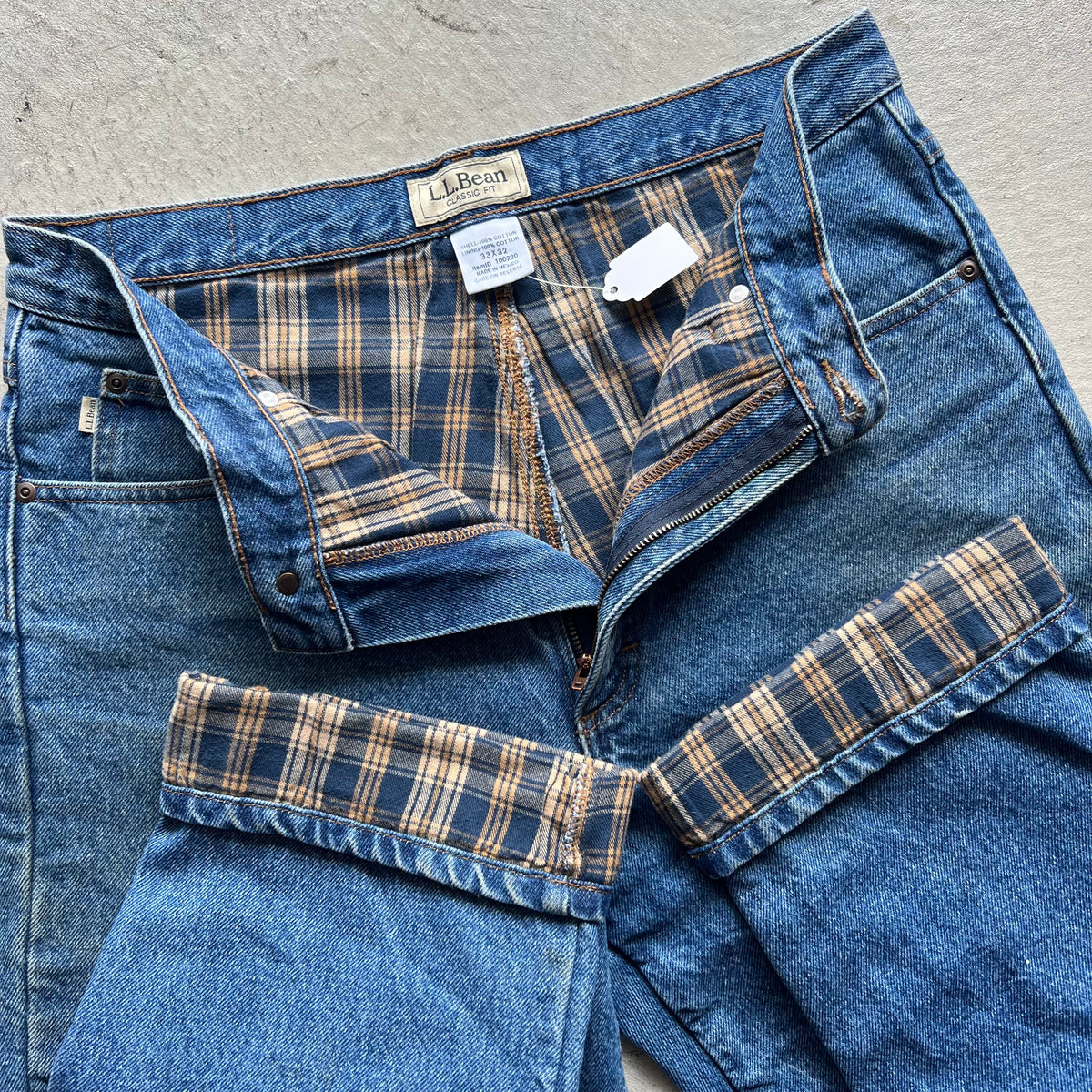 Vintage L.L.Bean Flannel/Fleece Lined Denim- SELECT PAIR