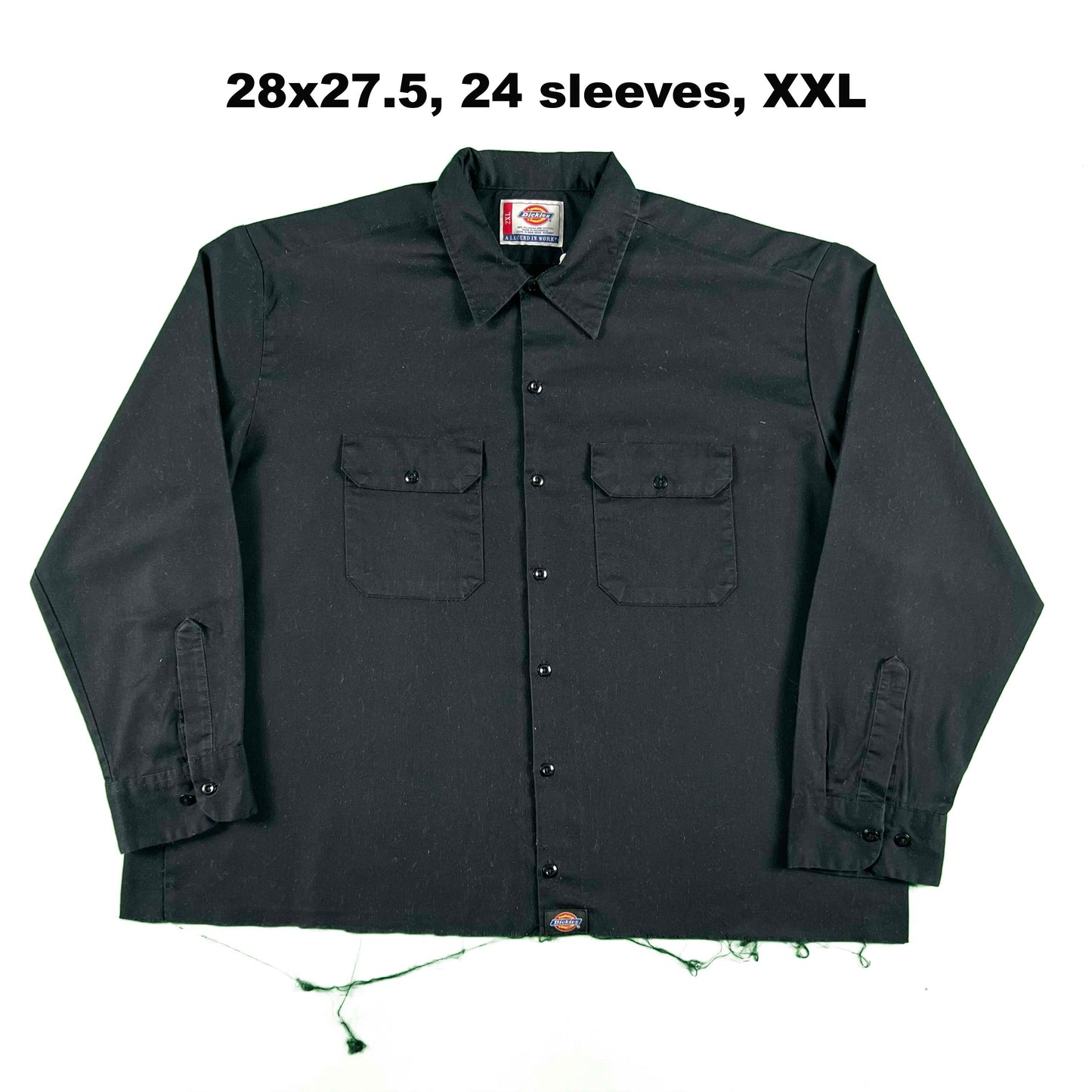Dickies Cropped Black Work Shirts- SELECT SHIRT