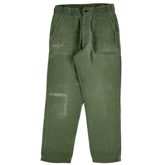 60s OG-107 Repaired Army Trousers- 29x29.5