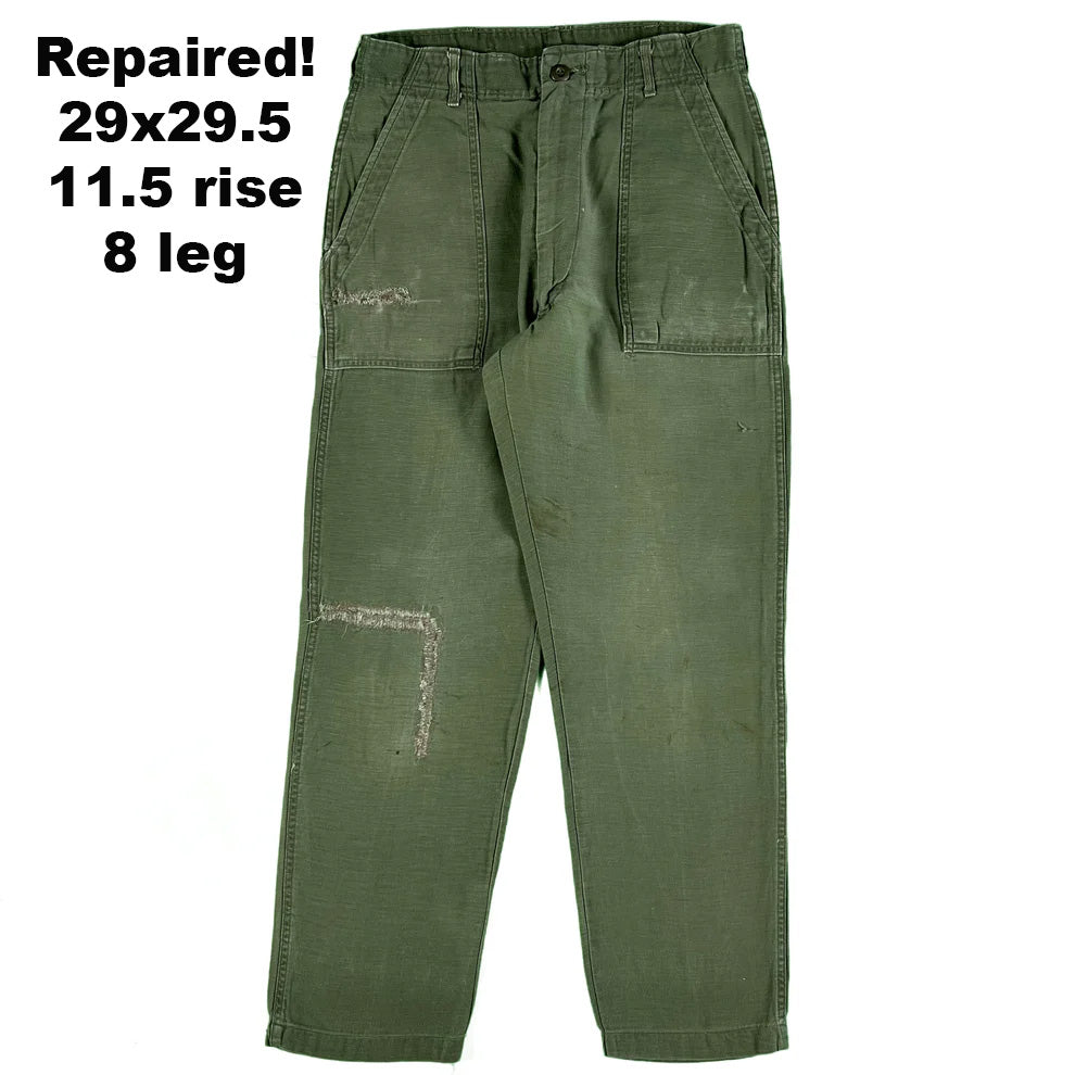 60s/70s OG-107 Army Fatigue Trousers- SELECT PAIR