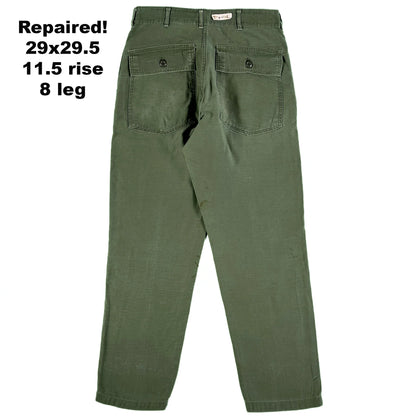 60s/70s OG-107 Army Fatigue Trousers- SELECT PAIR