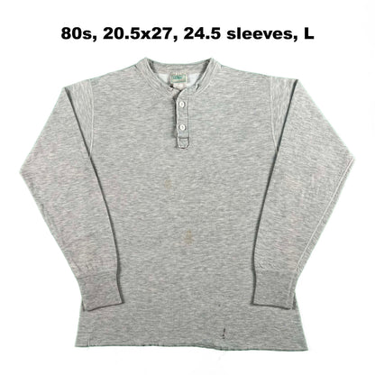 80s/90s L.L. Bean 'River Driver's Shirt' Henley Thermals- SELECT SHIRT