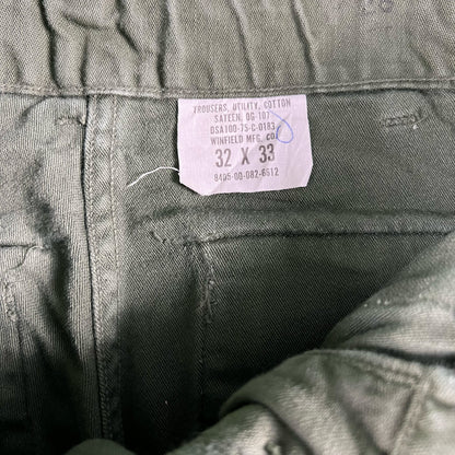 70s OG-107 Army Trousers- 29x31