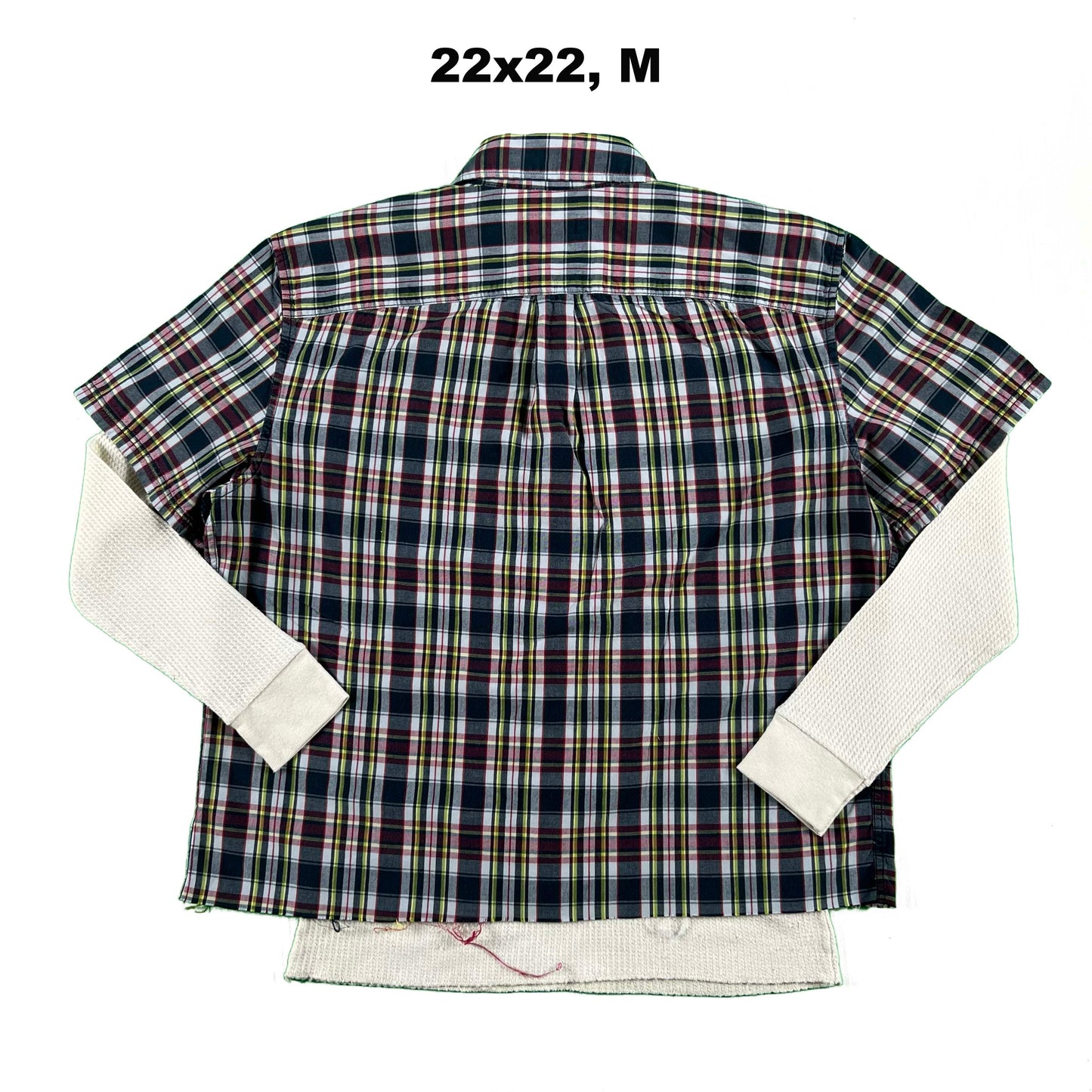 Vintage Gap Cropped Plaid Shirt & Waffle Knit Thermals- SELECT COMBO