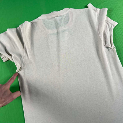 90s Safety Pinned Blank White Tees- SELECT TEE