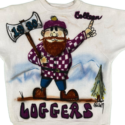 80s Loggers Air Brushed Short Sleeve Sweatshirt- S