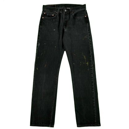 y2k Black Levi's 501 Painter's Denim- 30x31.5