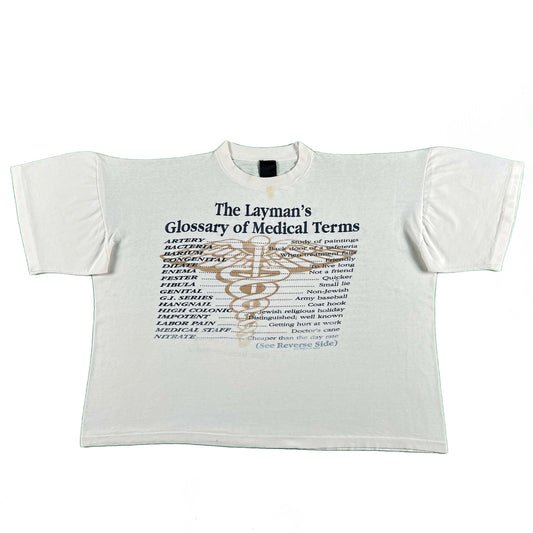 80s Layman's Medical Terms Tee- XL