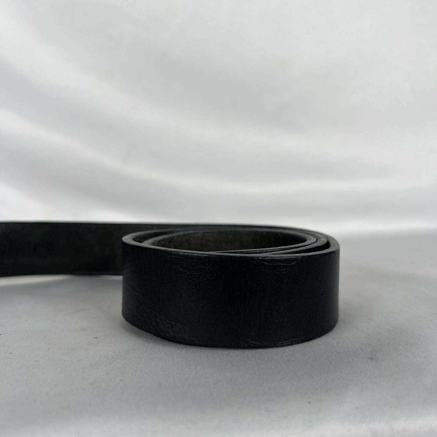 90s Black Leather Belt- S