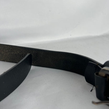 90s Black Leather Belt- S