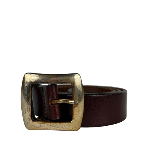 00s Eddie Bauer Brown Leather Belt- S