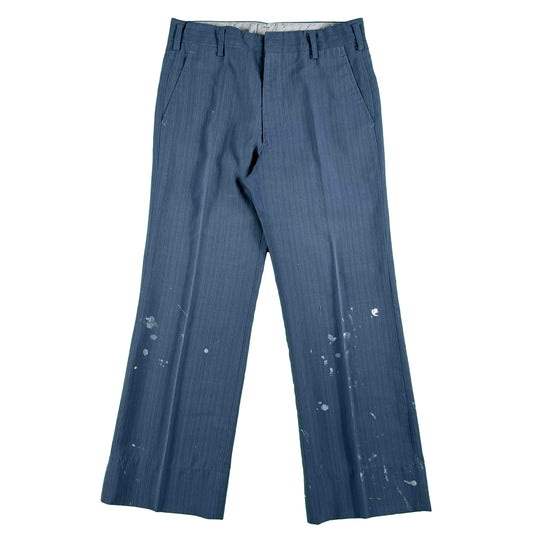 80s Painted Pinstripe Trousers- 30x26