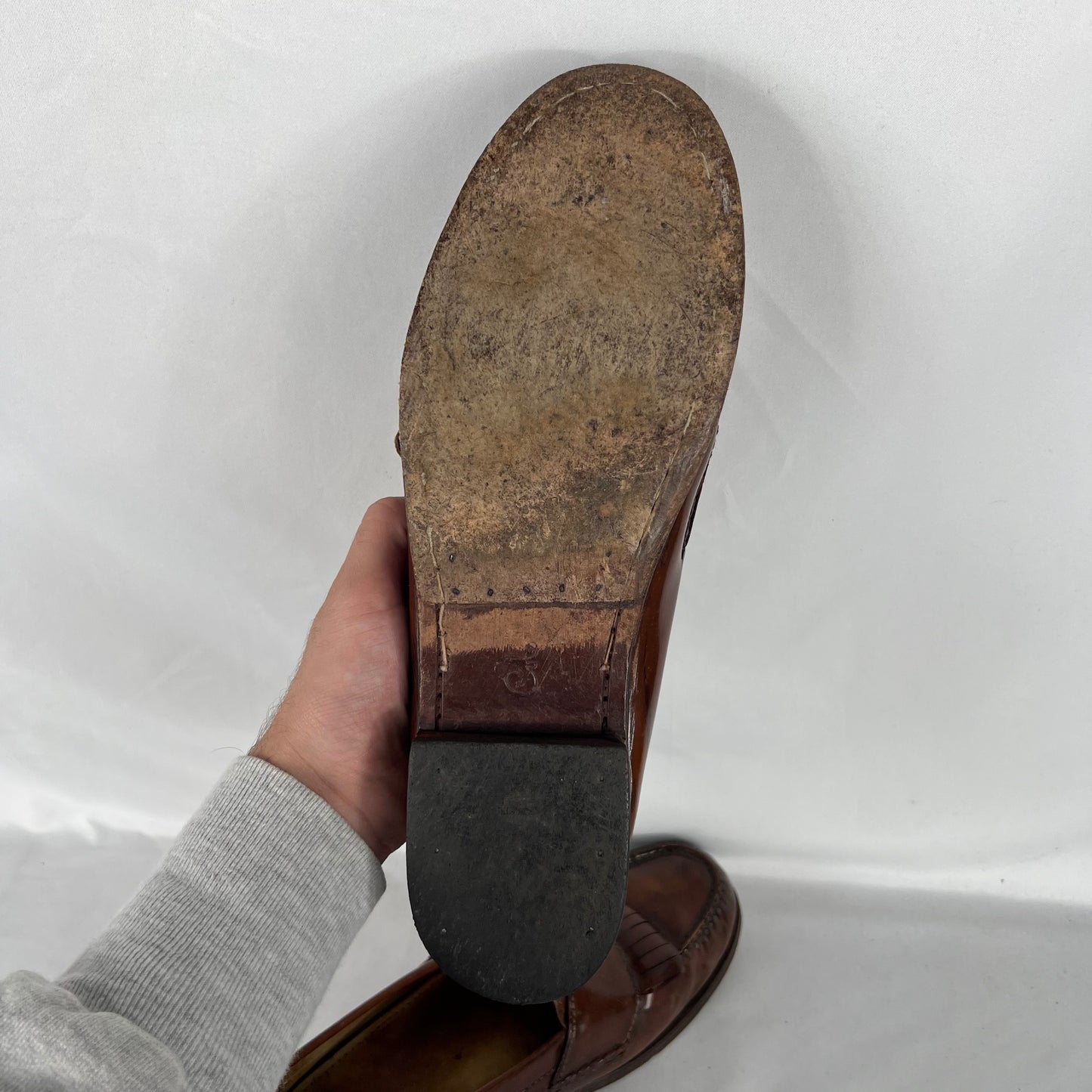 90s Brown Leather Buckle Tassel Loafers- M's 11, W's 12.5