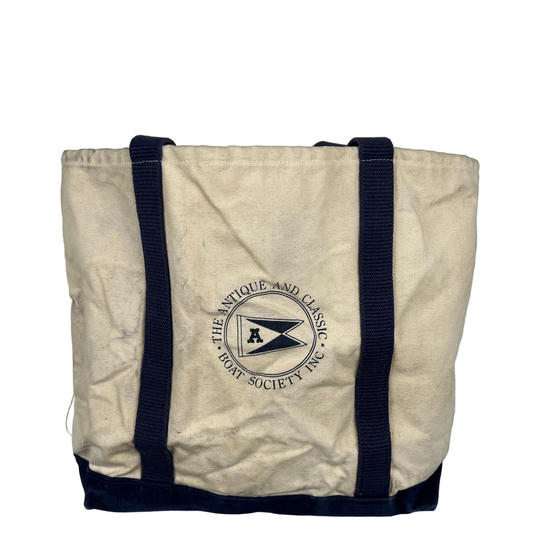 90s Antique and Classic Boat Society Canvas Tote Bag
