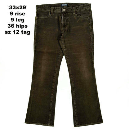 00s Polo Jeans Co Brown Flared Corduroy Pants- SELECT PAIR