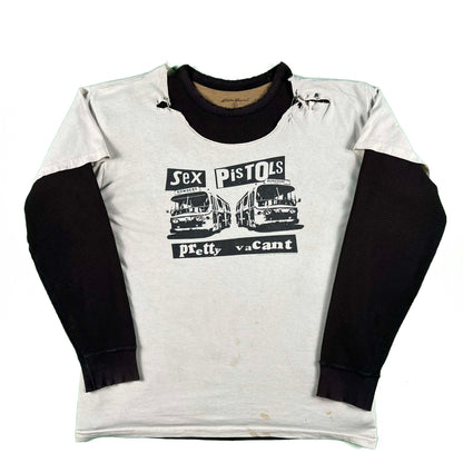 80s Sex Pistols Chop Tee & Waffle Knit Thermal- XL