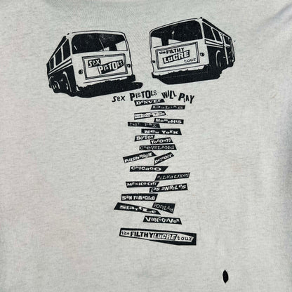 80s Sex Pistols Chop Tee & Waffle Knit Thermal- XL