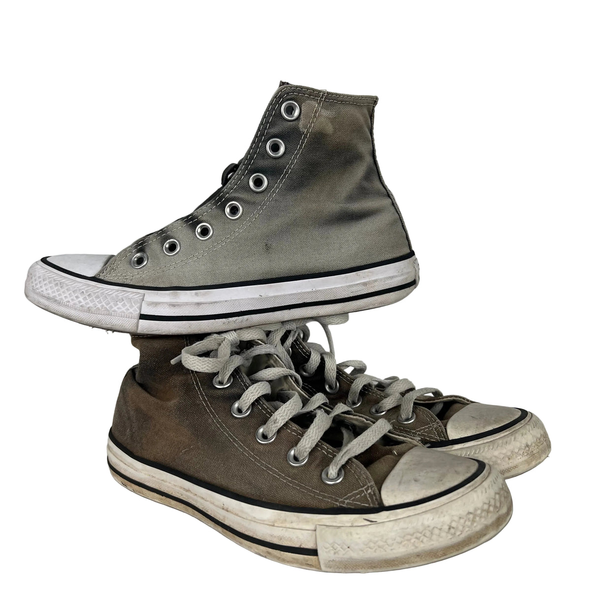 Sun Faded Black High Top Converse- M's 5.5, W's 7
