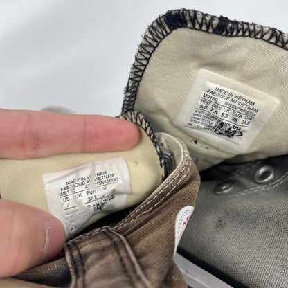 Sun Faded Black High Top Converse- M's 5.5, W's 7