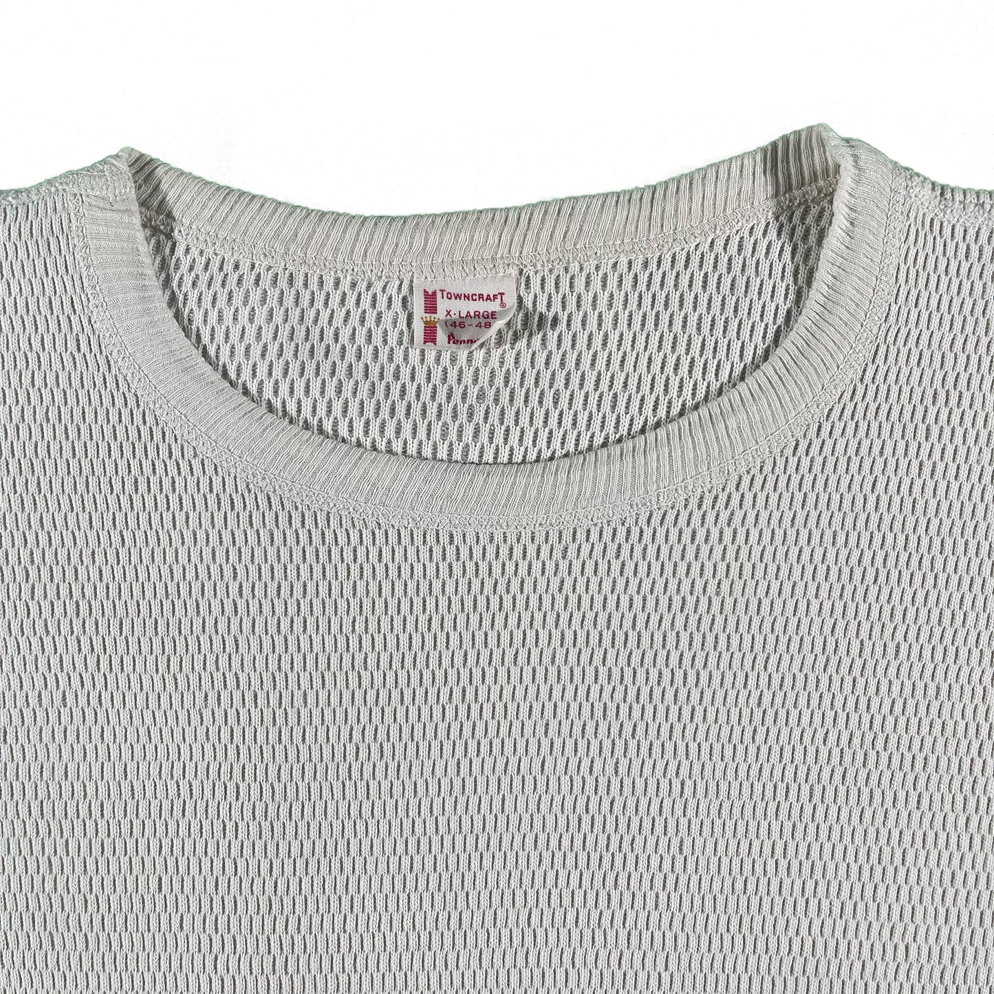 60s Penney's Towncraft Cotton Waffle Knit Thermal- M