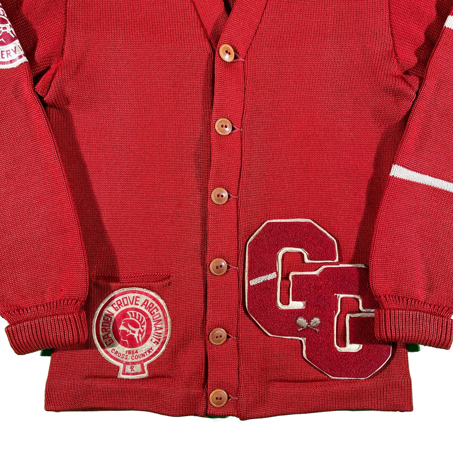 50s Letterman Wool Cardigan- S