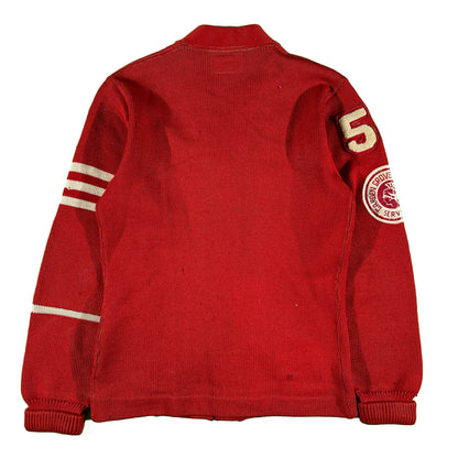 50s Letterman Wool Cardigan- S