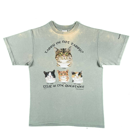 90s Tabby or Not Tabby? Shakespeare Cat Tee- S