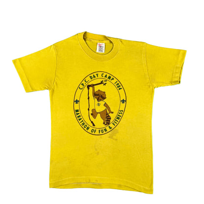 80s Cub Scouts Racoon Day Camp Tee- XS