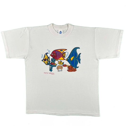 90s Tropical Fish Tee- L