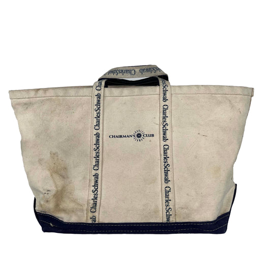 90s Beat Up Charles Schwab Canvas Tote Bag