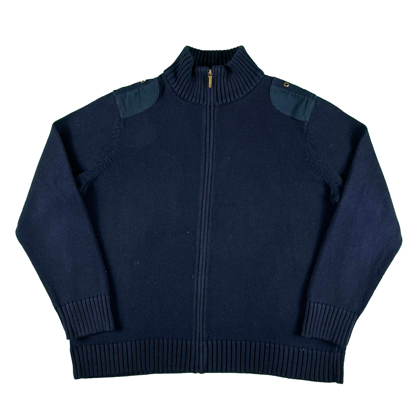00s Lauren Ralph Lauren Navy Knit Zip Up- L