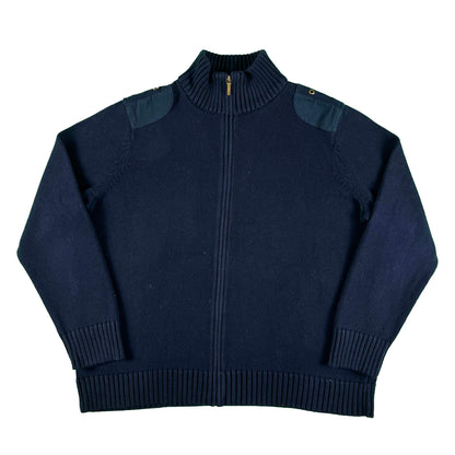 00s Lauren Ralph Lauren Navy Knit Zip Up- L