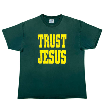 00s Cracked 'Trust Jesus' Tee- L