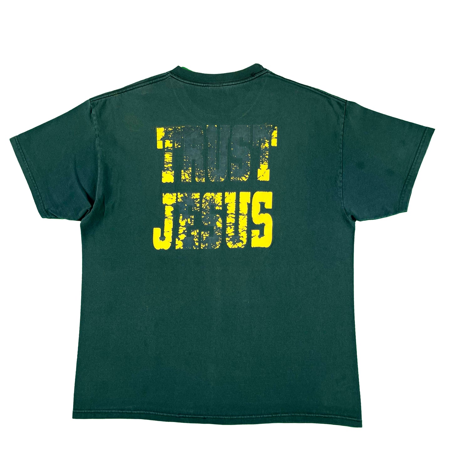 00s Cracked 'Trust Jesus' Tee- L