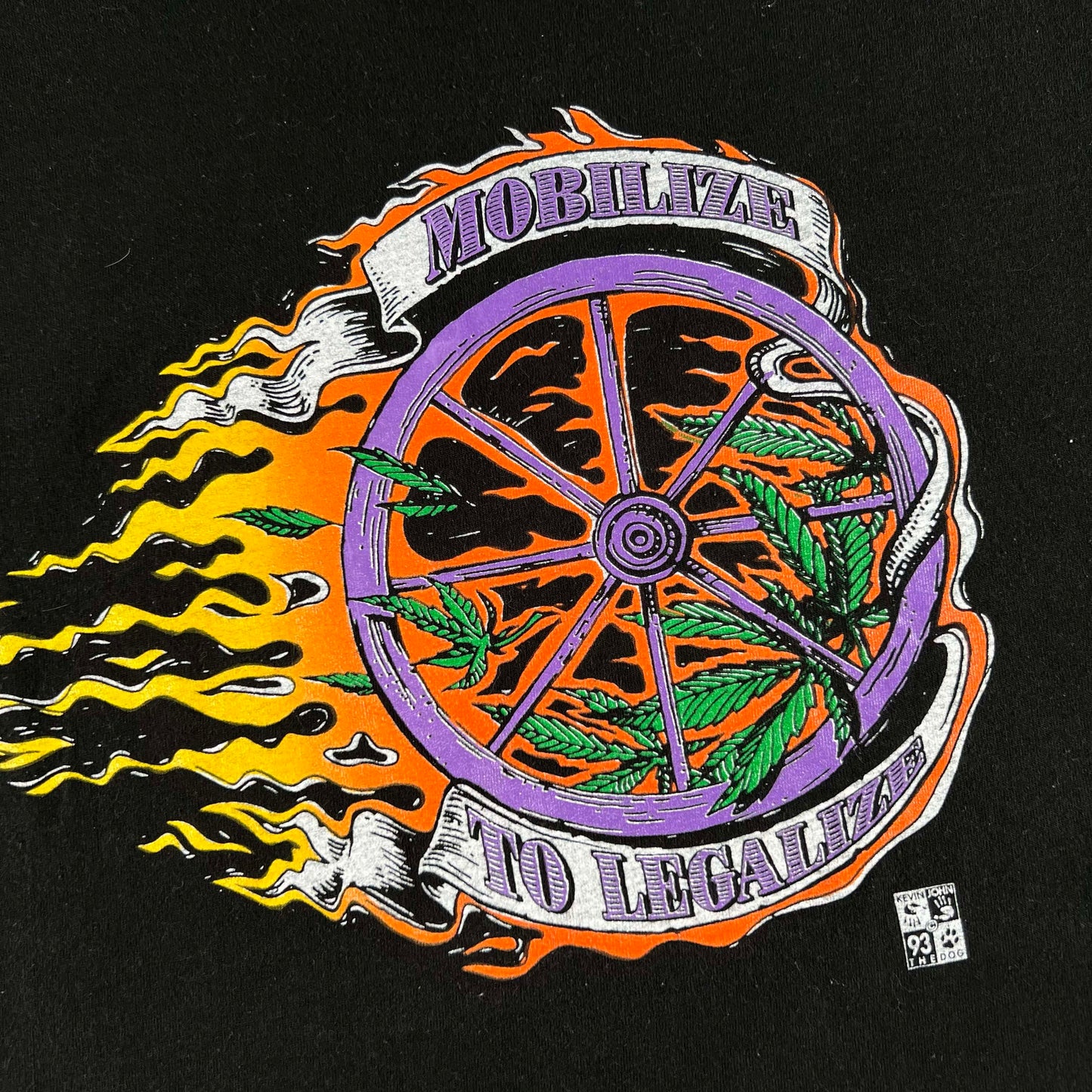90s Mobilize to Legalize Weed Tee- XL