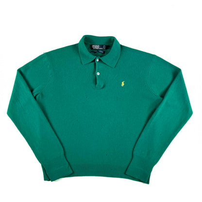90s Polo Ralph Lauren Lambswool Collared Sweater- L