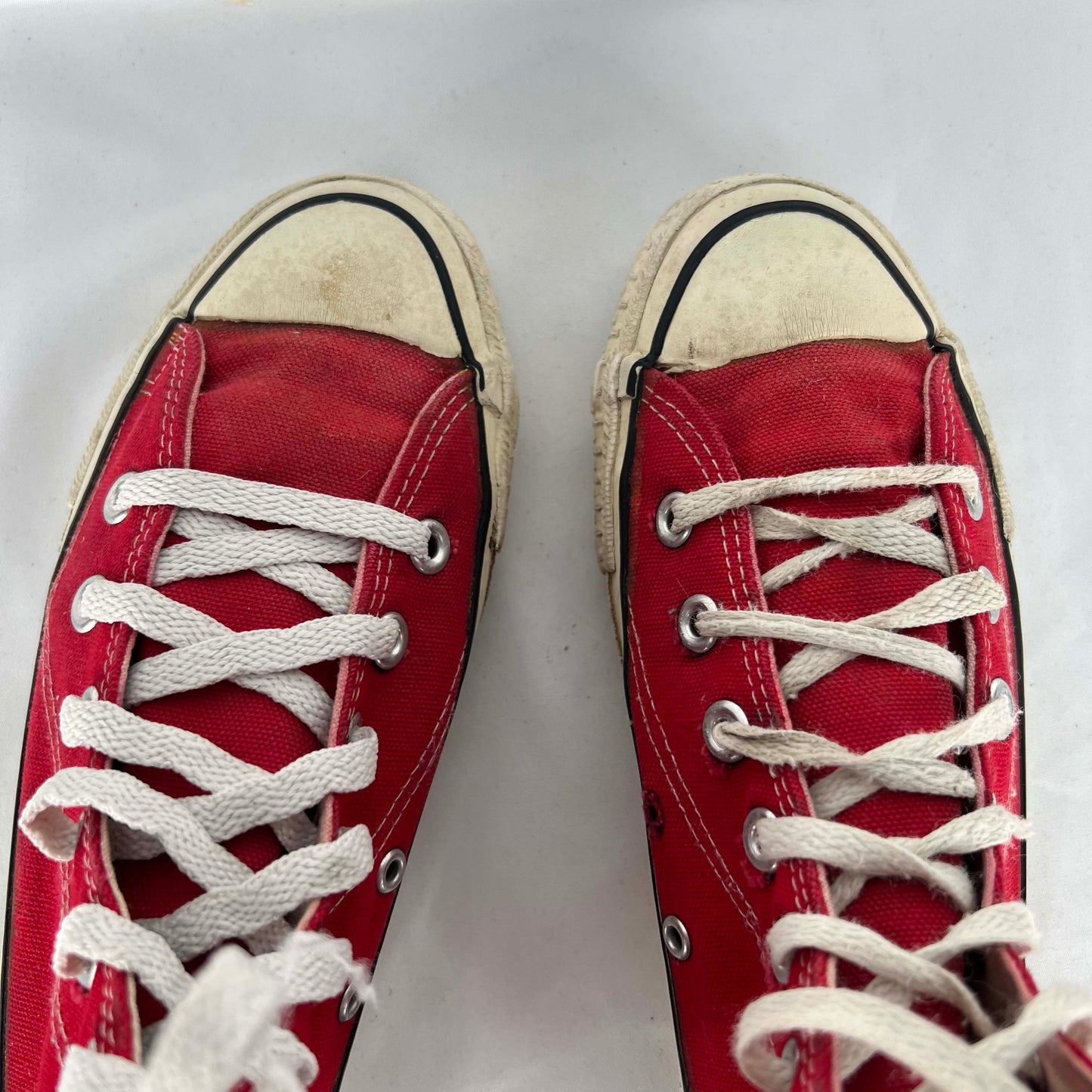 80s Faded Red Made in USA High Top Converse- M's 4.5, W's 6