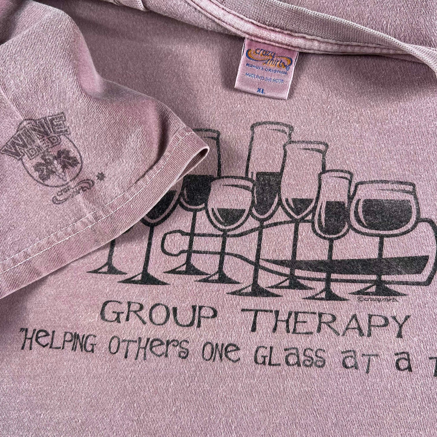 00s Group Therapy Wine Tee- XL