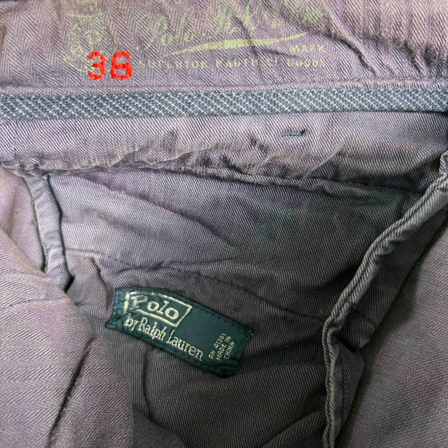 00s Polo by Ralph Lauren Purple HBT Pants- 36x29
