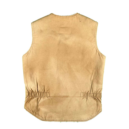 80s Sun Faded Walls Canvas Sherpa Lined Vest- S