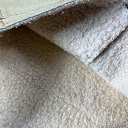 80s Sun Faded Walls Canvas Sherpa Lined Vest- S